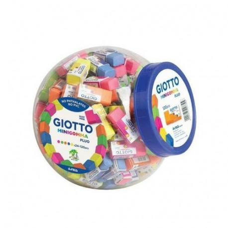 GOMMA GIOTTO MINI FLUO BOCCIA 120PZ.