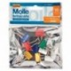 MOLLE DOUBLE CLIP COLORATE 19MM BL.10PZ