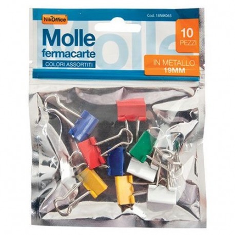 MOLLE DOUBLE CLIP COLORATE 19MM BL.10PZ