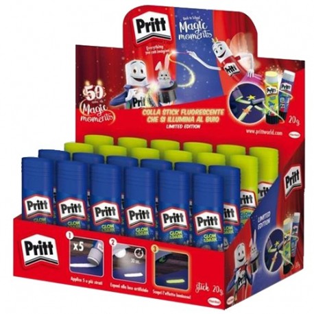 COLLA 20GR STICK PRITT GLOW IN THE DARK