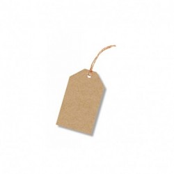 CARTELLINO TAG 5X8,5 KRAFT AVANA C/SPAGO