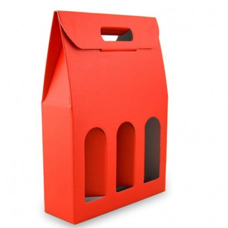 SC. 3 BOTTIGLIE 270X90X385MM SETA ROSSO