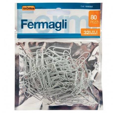 FERMAGLI 32MM BUSTA 80PZ. - 18NIK068