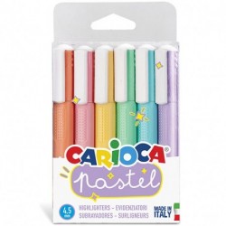 EVIDENZIATORI CARIOCA PASTEL 6PZ. -