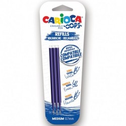 REFILL CARIOCA ERASABLE PEN BLU BL. 3PZ