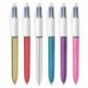 PENNA BIC 4 COLORI SHINE FUSTO COL.ASS