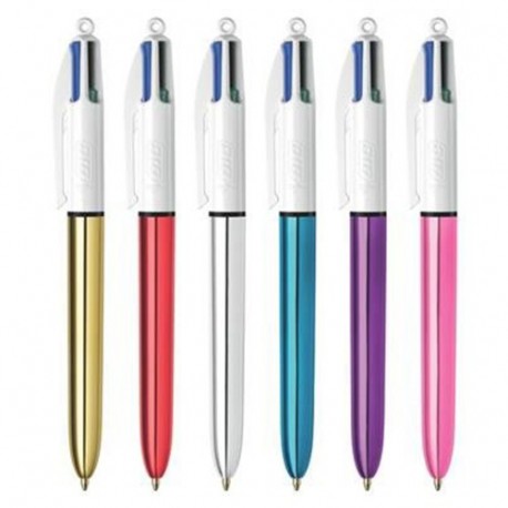 PENNA BIC 4 COLORI SHINE FUSTO COL.ASS