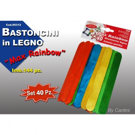 BASTONCINI  LEGNO COLORATI - 95312