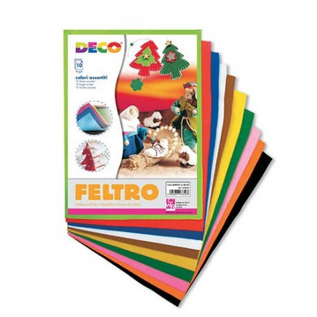 FELTRO COLORI ASS. 21X30CM 10PZ - 07653