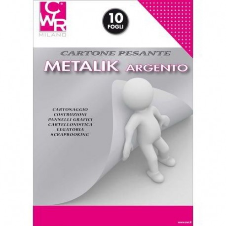CARTONE METALLIK ARGENTO 320GR 23X33