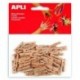 MOLLETTE MINI WOODEN CLIPS 25X3MM 45PZ