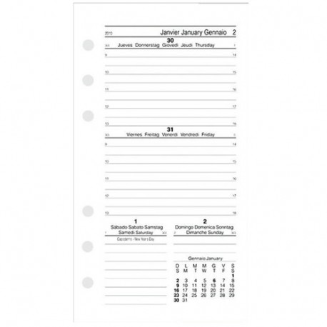 Ricambio Organizer Agenda Settimanale 2024 cm. 9,5x17