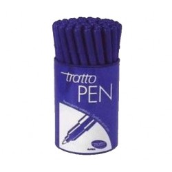 PENNA TRATTO PEN BLU IN BARATTOLO