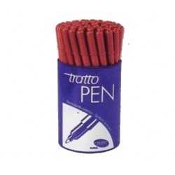 PENNA TRATTO PEN ROSSO IN BARATTOLO