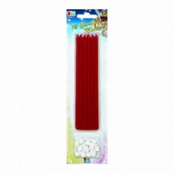 CANDELE ROSSO + SUPP. 12PZ - 71003