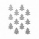 GLITTER WOOD TREES (12 PCS) HMM21 ARGENT