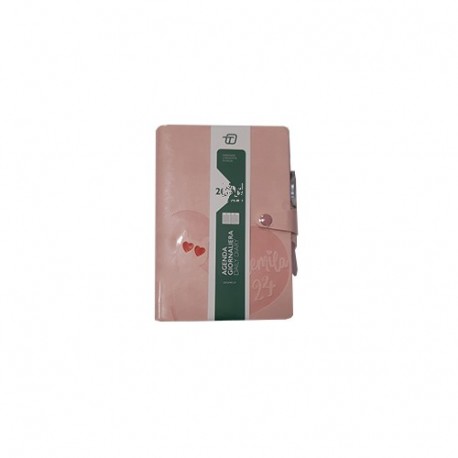 AGENDA 24 GIOR.10X15 SIMILPELLE FUXIA