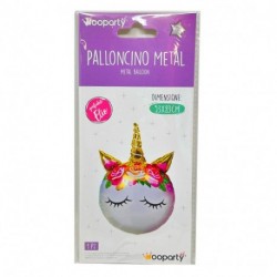 PALLONCINO METAL 53X83CM UNICORNO TONDO