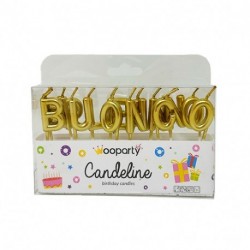 CANDELINE B. COMPLEANNO ORO 14PZ 8CM