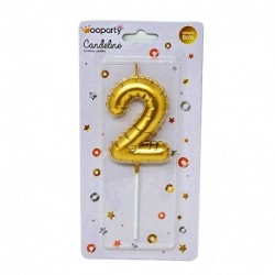 CANDELINE ORO METAL.E PALL. N.2 14.5CM