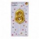 CANDELINE ORO METAL E PALL. N.8 14.5CM