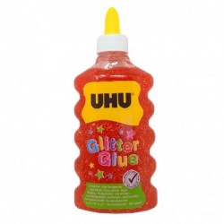 COLLA UHU GLITTER RED 185GR 177ML