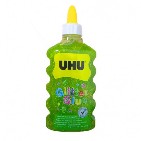 COLLA UHU GLITTER GREEN 185GR 177ML