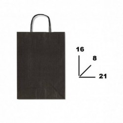 SHOPPER IN CARTA 16X8X21CM NERO