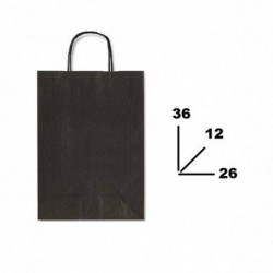 SHOPPER IN CARTA 26X12X36CM NERA