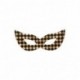 MASCHERA ORO IN TESSUTO A SCACCHI  -