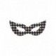 MASCHERA ARGENTO IN TESSUTO A SCACCHI  -