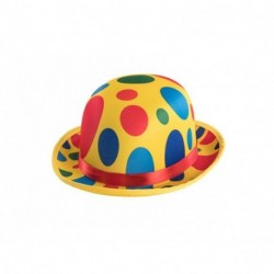 CAPPELLO BOMBETTA GIALLA A POIS IN RASO