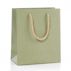 BORSA IN CARTA 35X32+25 VERDE SALVIA -