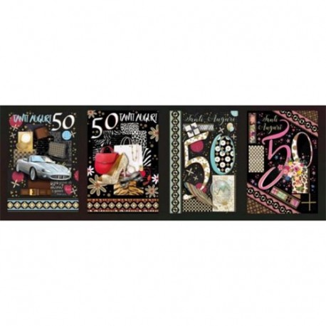 BIGLIETTO BUON COMPLEANNO 50 ANNI