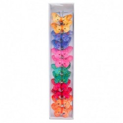 FARFALLA SU CLIP 6CM /12PZ ASSORTITA  -