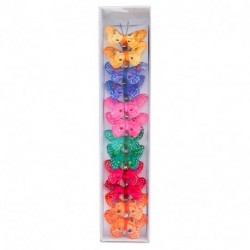 FARFALLA SU CLIP 6CM /12PZ ASSORTITA  -