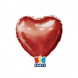 10 PALL. FOIL CUORE 10CM ROSSO METAL