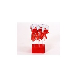 CUORE ROSSO CON BASE 3CM/12PZ CON LETTER