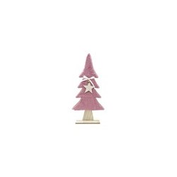 ALBERO DI LEGNO 29,5X6XH60CM ROSA  - DS