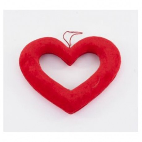 CUORE DI VELLUTO 30X30CM ROSSO DA APPEND