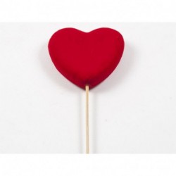 CUORE ROSSO 8,5CM/ 6PZ SU PICK  - DS