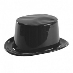 CAPPELLO CILINDRO NERO IN PLAS H.CM.12