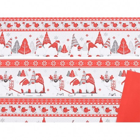 FOGLI CARTA REGALO GNOMI 70X100CM/25PZ