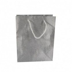 BUSTA REGALO SATINATA SILVER CM42X30X12