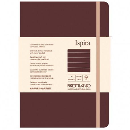 TACCUINO ISPIRA SOFT A5 LINES 5MM BROWN