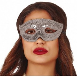 MASCHERA PAILLETTES ARGENTO  - 12952