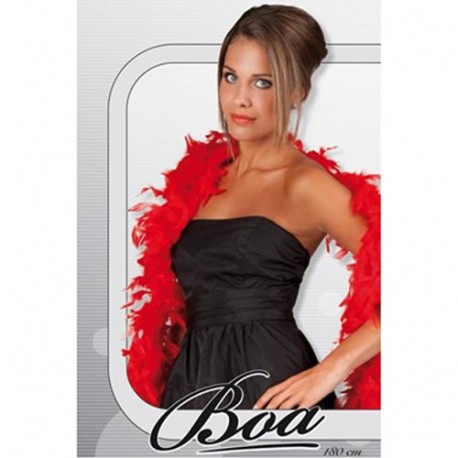 BOA CON PIUME ROSSE 180CM 40GR  -