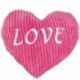 PELUCHE CUORE 30CM VELLUTO ROSA LOVE