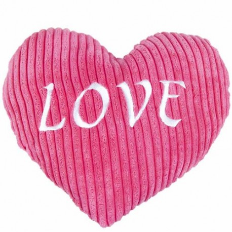 PELUCHE CUORE 30CM VELLUTO ROSA LOVE