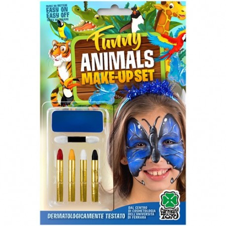 FONDOTINTA FARFALLA BLU + 4 MATITE IN BL